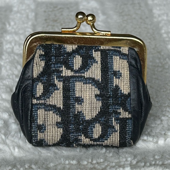 Dior Bags Vintage Christian Dior Blue Trotter Canvas And Leather